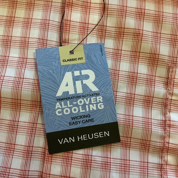 Van Heusen Air Men’s XXL / TTG 18-18.5 Short Sleeve Dress Shirt - NWT! - Picture 2 of 7